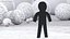 Plastic Stickman Rigged Black