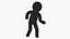 Plastic Stickman Rigged Black
