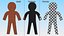Plastic Stickman Rigged Black