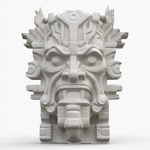Aztec Stone Head 19