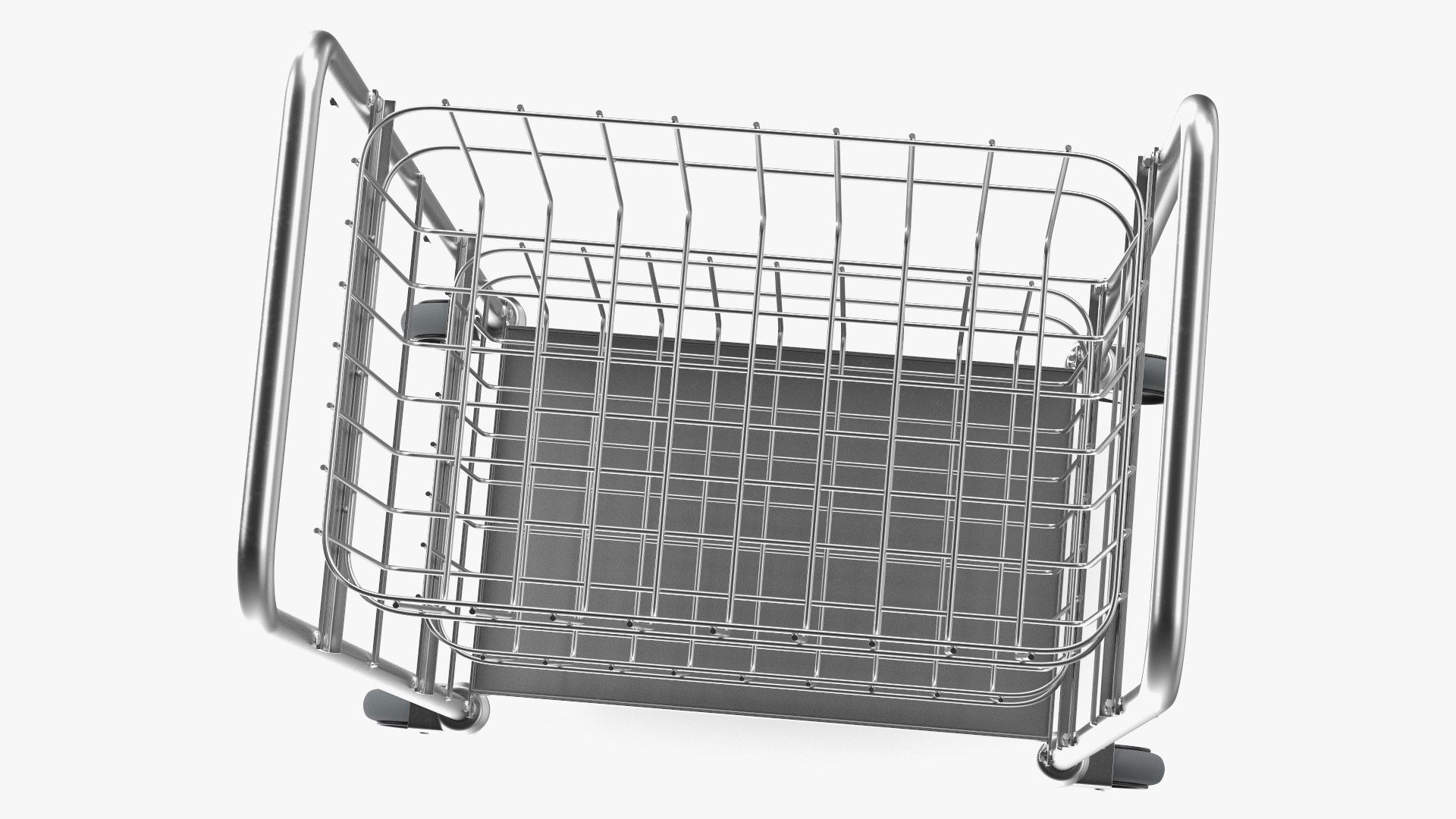 3D Steel Wire Basket Trolley TurboSquid 1971276