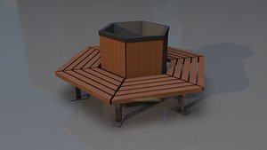 hexagonal garden bench model