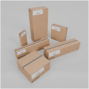 Multi-Purpose Cardboard Boxes - Rigged and Customizable Set