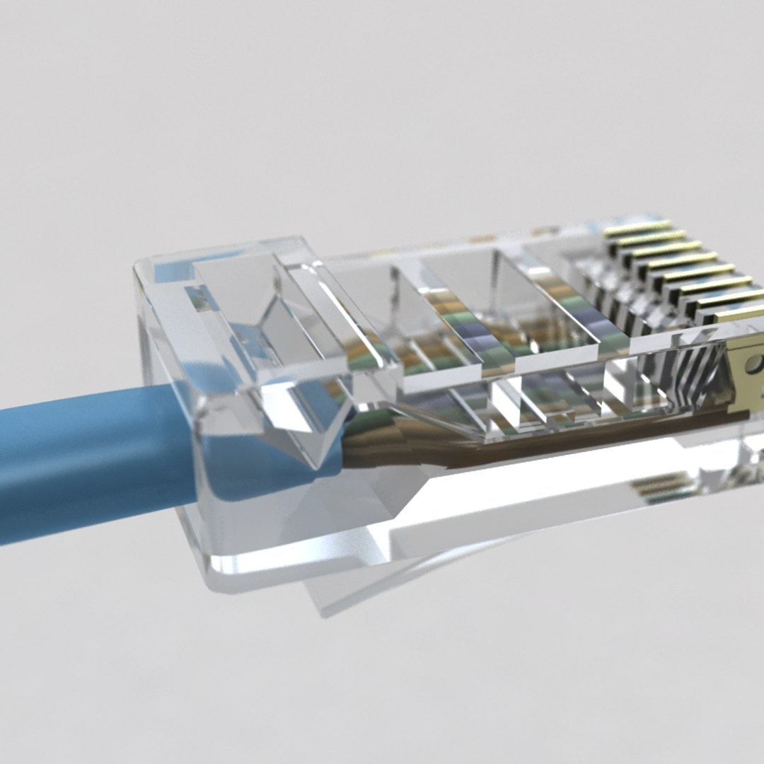 Plug Ethernet 3d Model