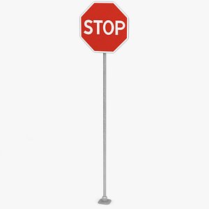 stop traffic sign 3D model