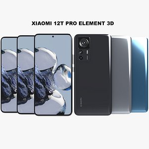 Xiaomi 12T Pro All Colors in Element 3D