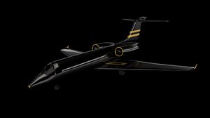 airplane black generic aircraft 3D model