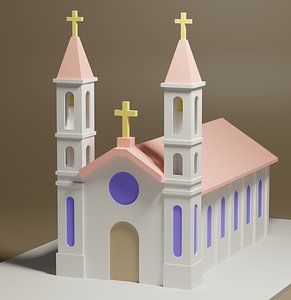 church cartoon 3D model