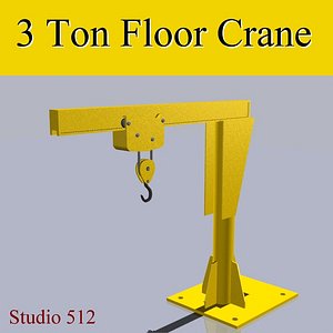 3d floor crane model