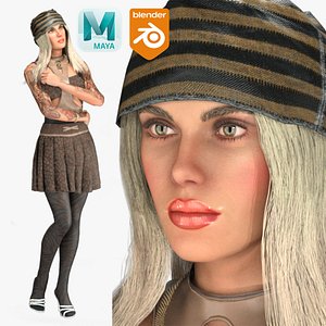 Realistic Rigged Morden Female Character 3D Model 3D model
