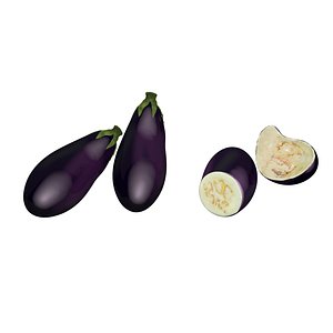 Eggplant Aubergine model and printable(1)