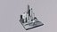 Dessin animé de la ville de New York Low Poly
