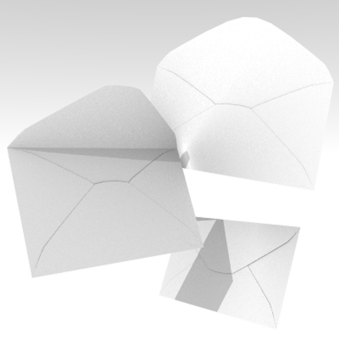 envelope paper letter 3d obj