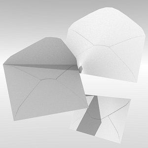 envelope paper letter 3d obj