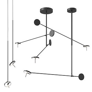 3D model Invisible Pendant LedsC4 set 01