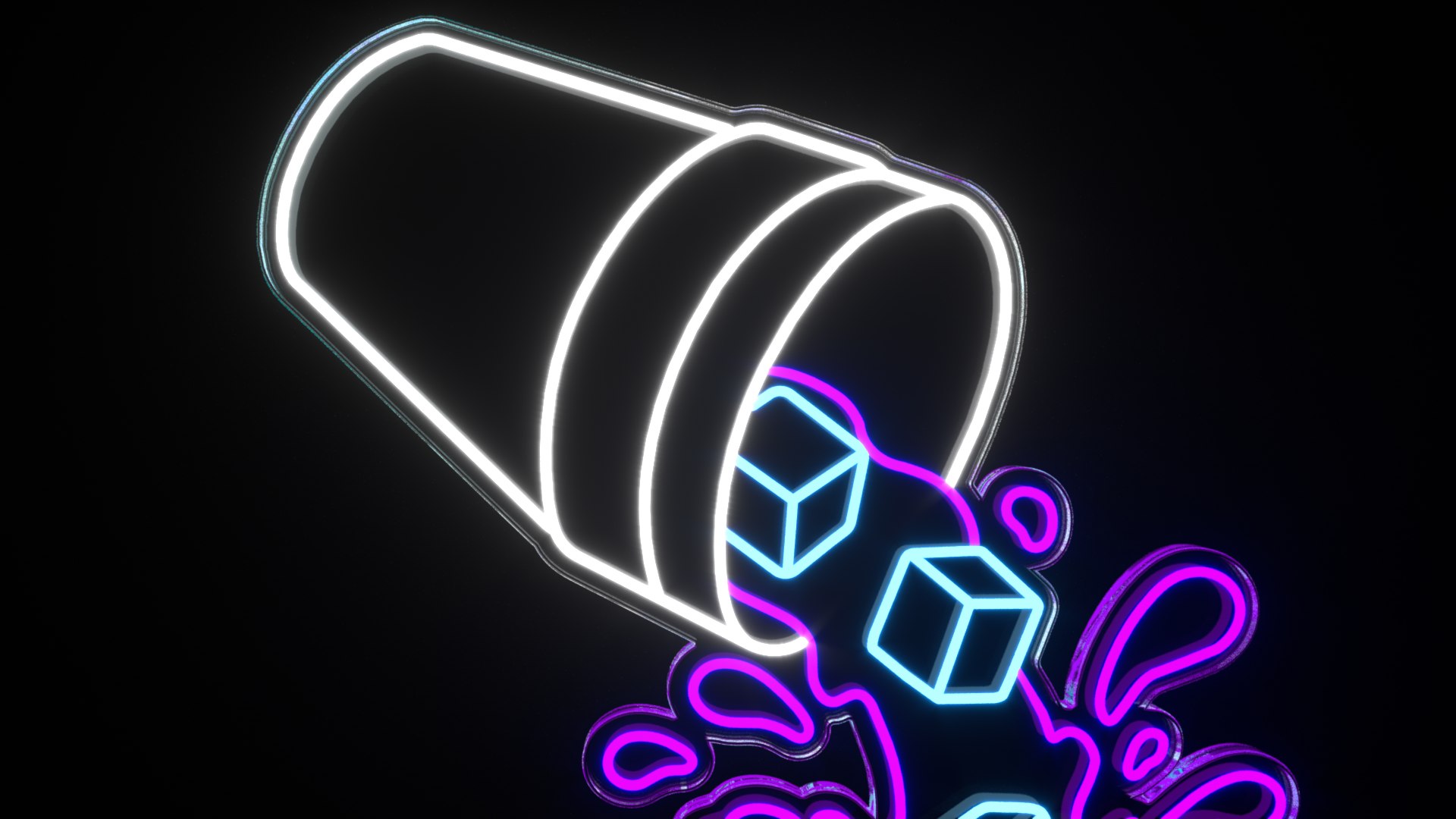 3D Double Cup Neon Sign - TurboSquid 2637606