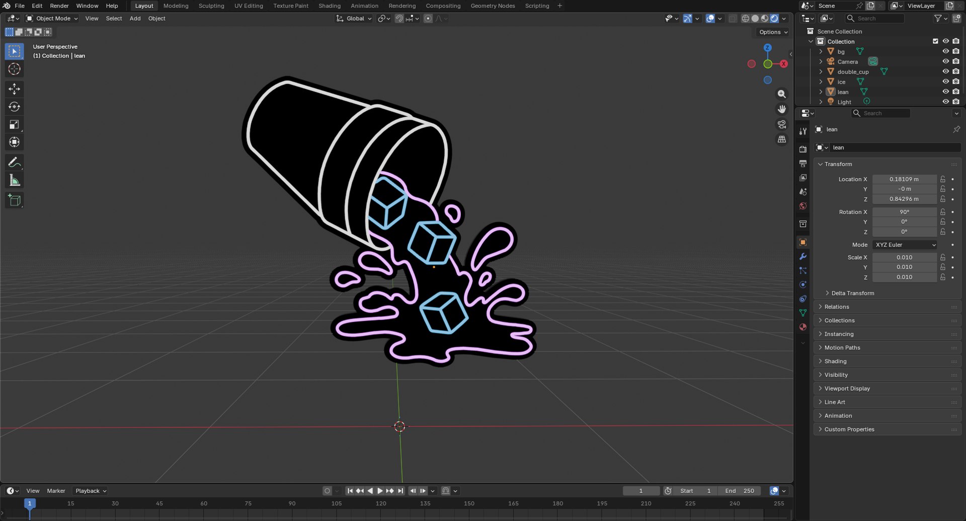 3D Double Cup Neon Sign - TurboSquid 2637606