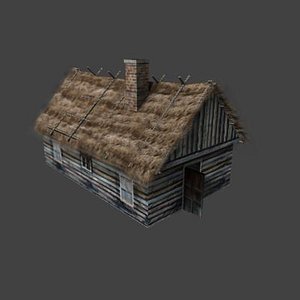 3d model old farmhouse