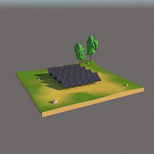 solar panels 3D model
