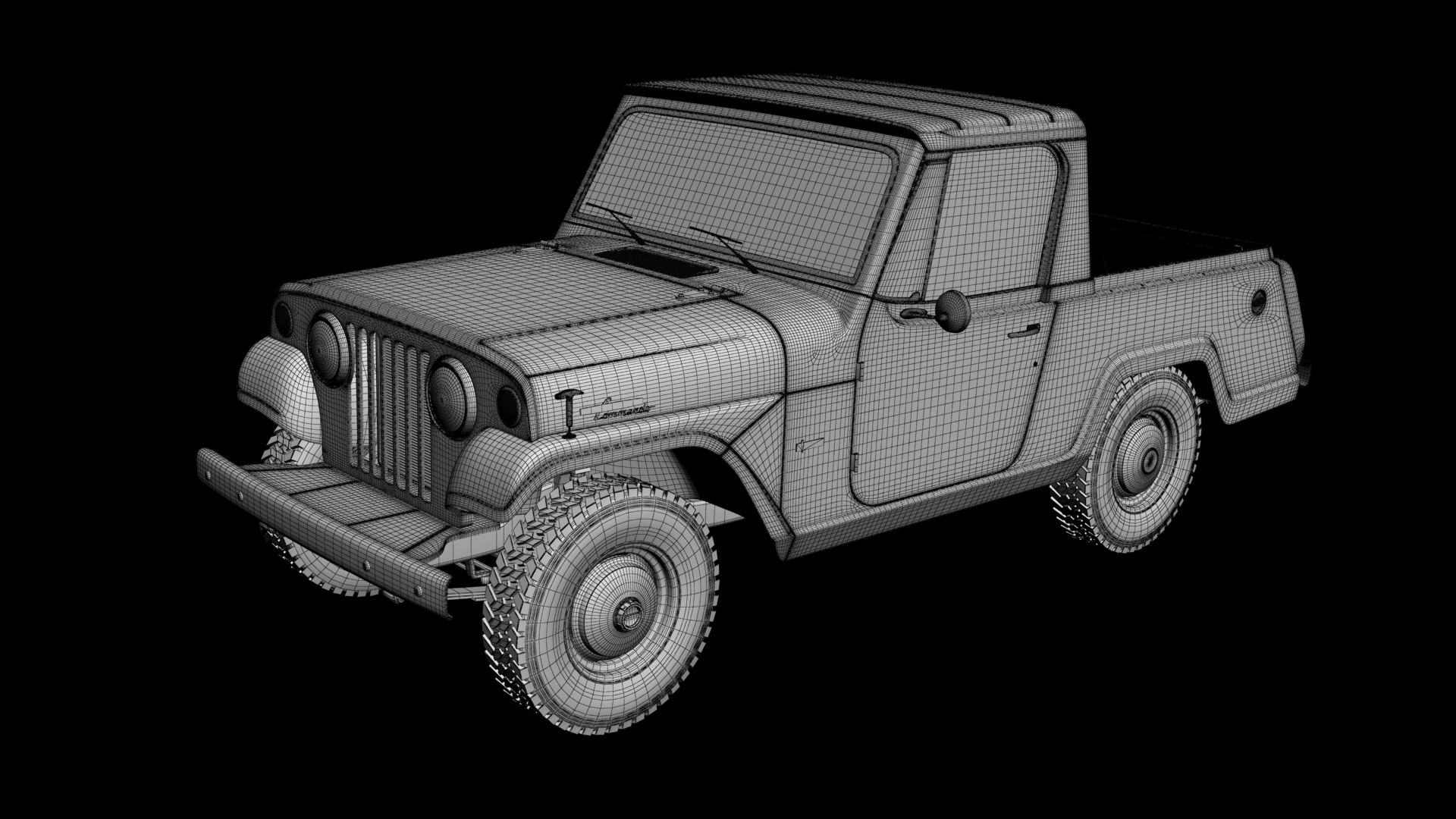 Jeep Jeepster Commando Pick Up 3D Model - TurboSquid 2136072