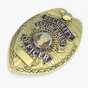 US Police Badge Gold