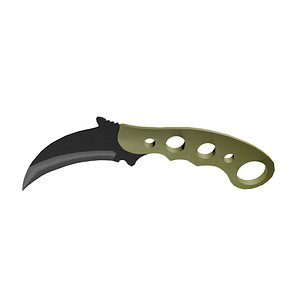 Karambit Knife low poly
