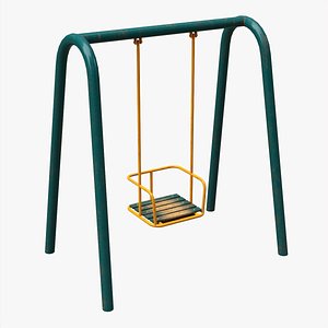 Playground metal swing 01 3D model
