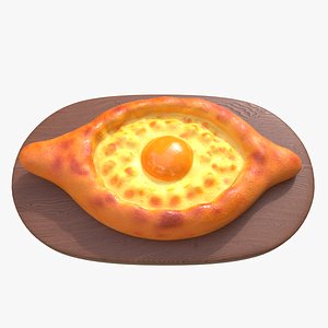 Khachapuri Georgian Cheese Bread 3D model