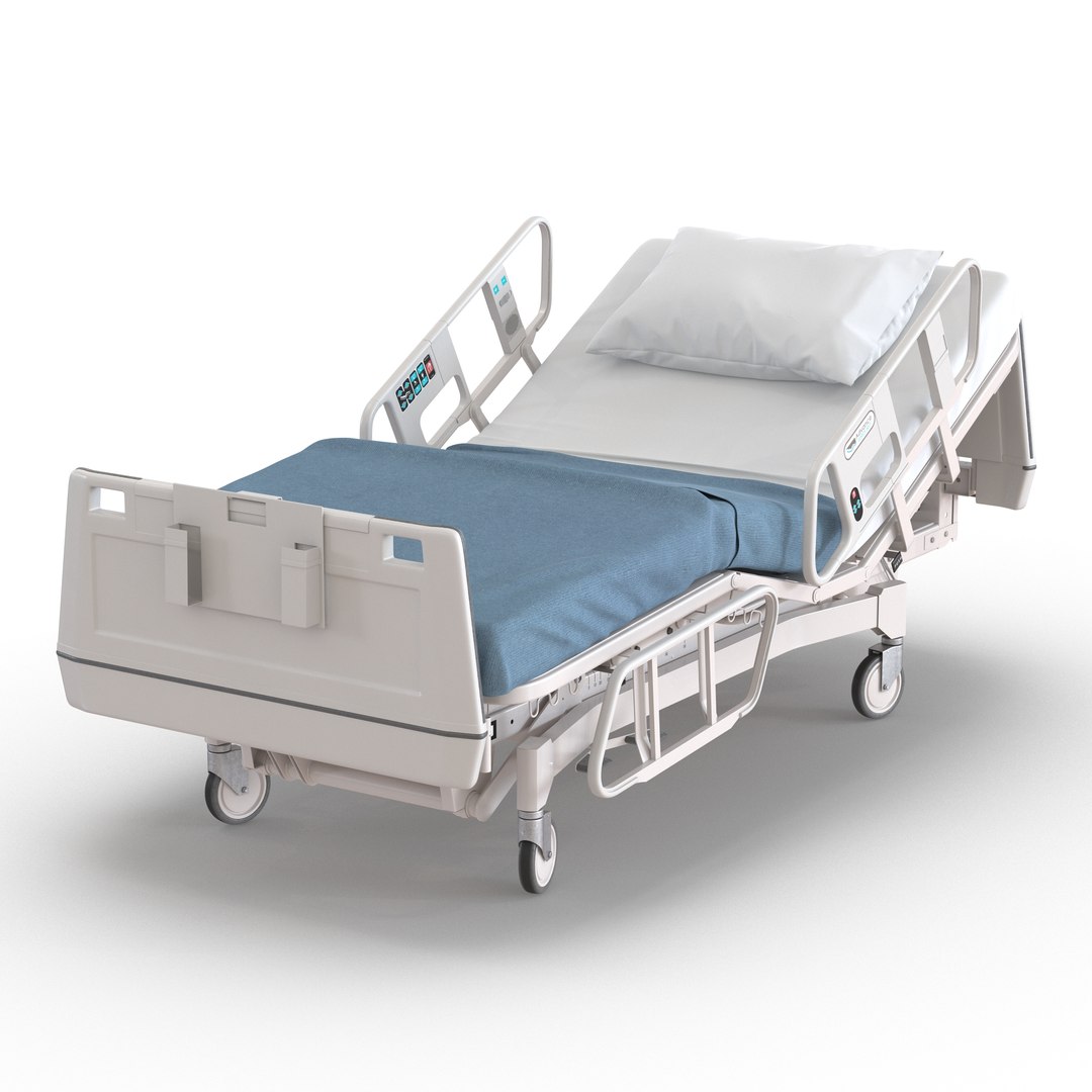 Hospital Bed 2 3D model preview