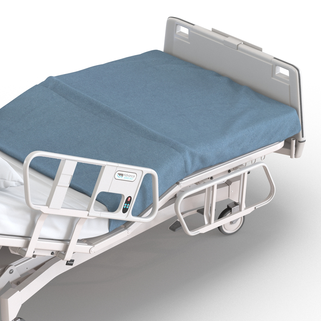 hospital bed 2 3d model