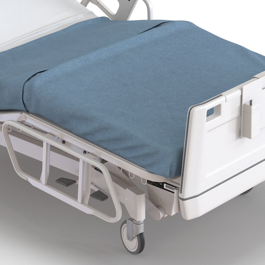 hospital bed 2 3d model