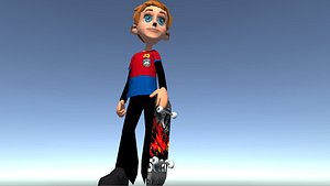 Skate boy Humanoid 3D model