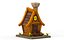 Casa de dibujos animados modelo 3D