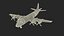 3D model South Korea P3 Orion Anti Submarine Plane Rigged for Cinema 4D