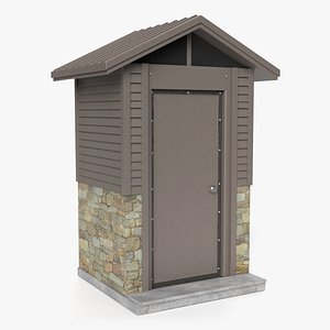 3D model outdoor restroom