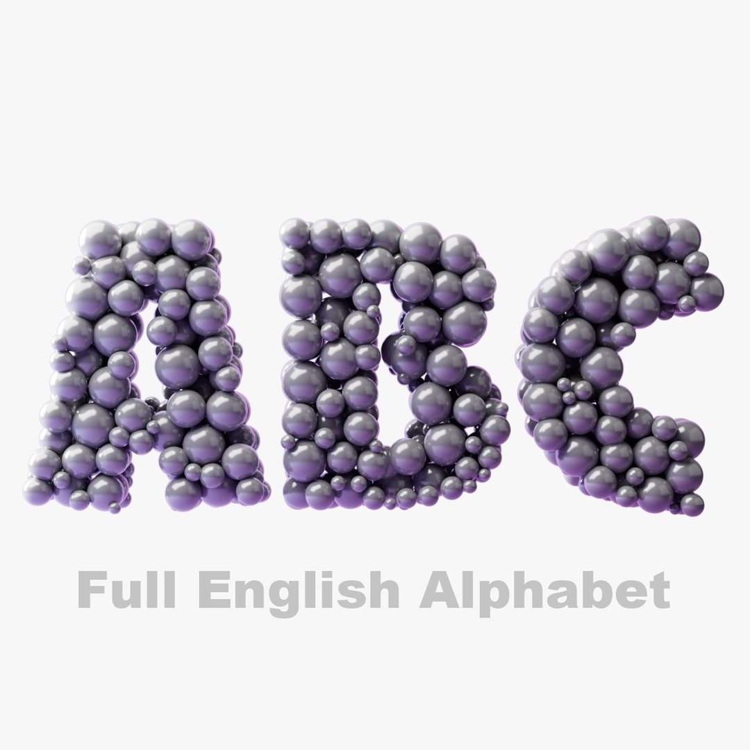 Sphere Letters Alphabet3D模型 - TurboSquid 1877560
