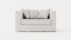 Le Grand Air Loveseat Linen Savage Linen
