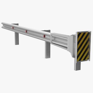 energy absorbing guard rail 3D model