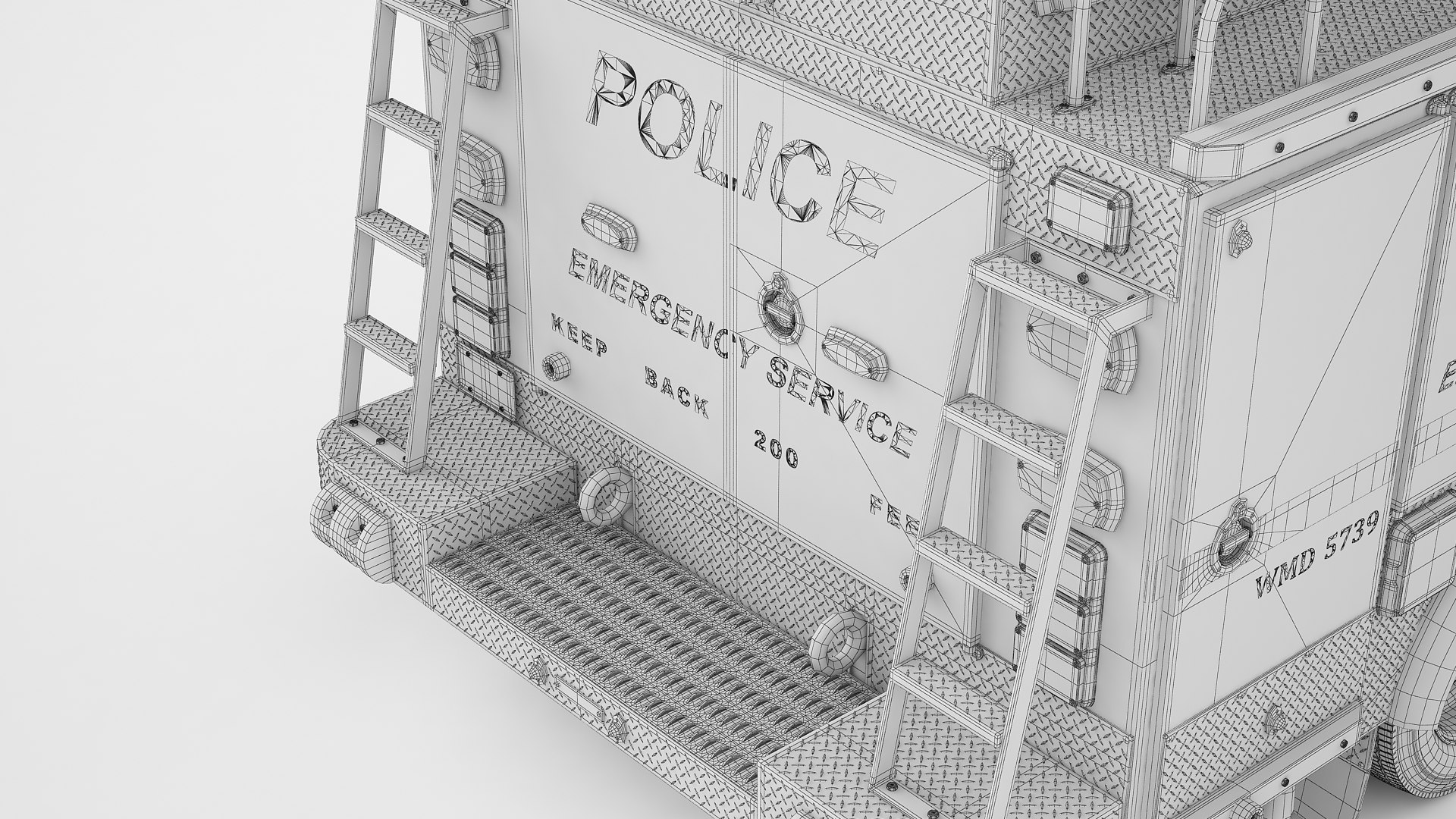 Police Emergency Service Model - TurboSquid 1662313