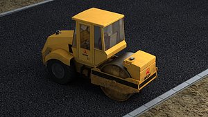 3D model Construction municipal vehicles road rollers construction
