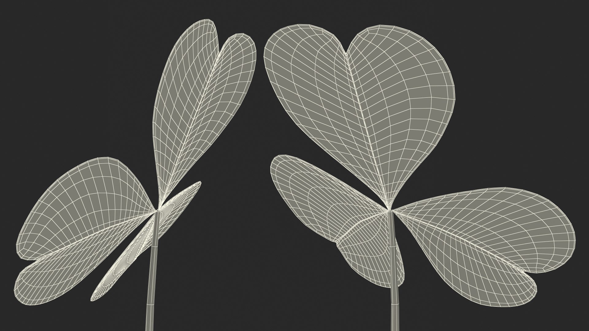 3D leaf clover model https://p.turbosquid.com/ts-thumb/or/Hiauzc/JyBPMlJV/threeleafclover3dsmodel020/jpg/1592352621/1920x1080/fit_q87/86bb224f126c41e1a131592d342112250c3eac10/threeleafclover3dsmodel020.jpg