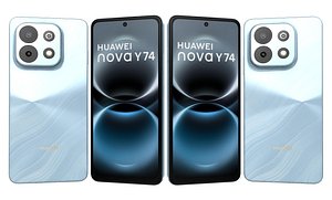 3D Huawei Nova Y74 Blue model