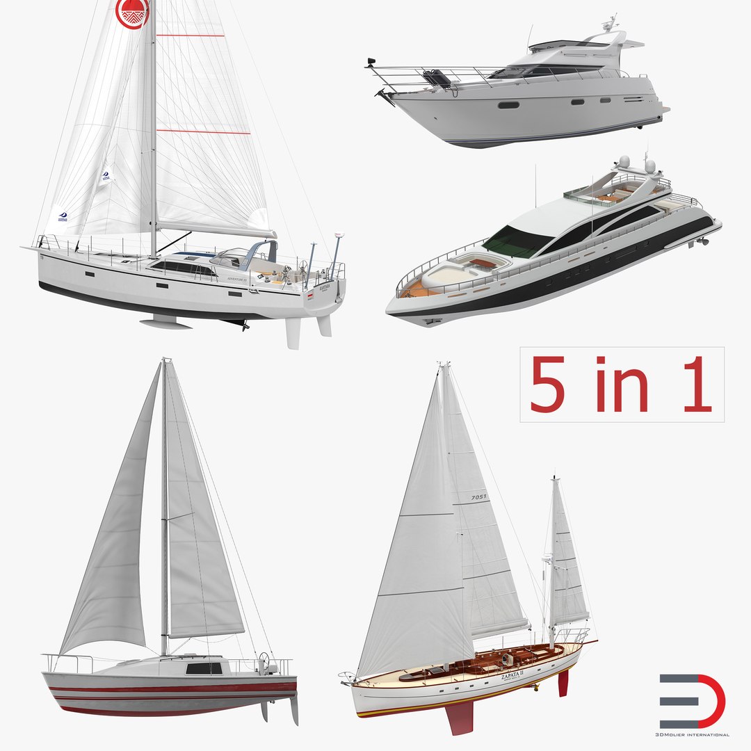 Yachts Collection 3D model preview