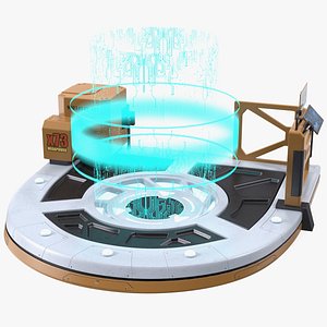 3D model sci fi operating teleport