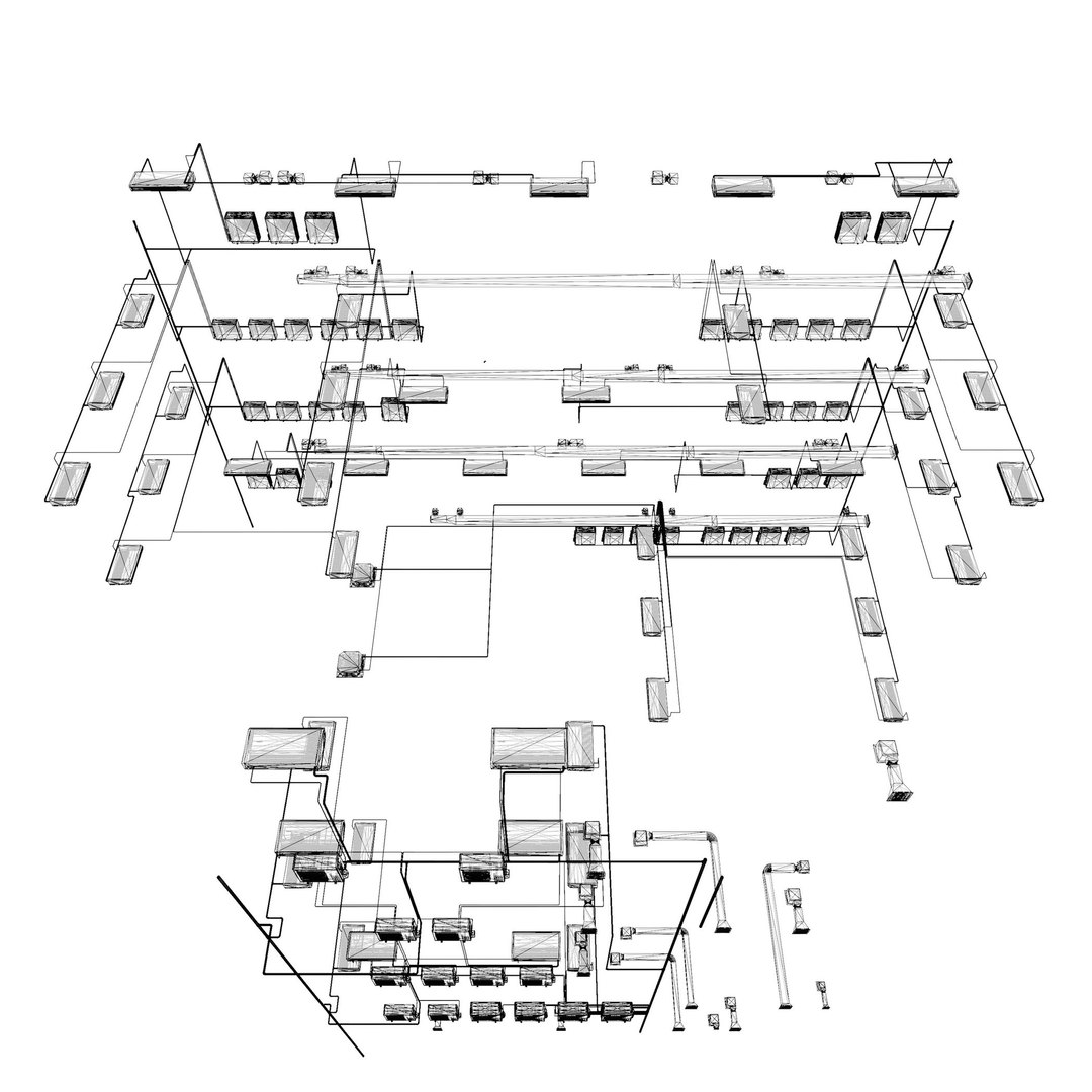 3D Air Conditioning System In Building - TurboSquid 2077762