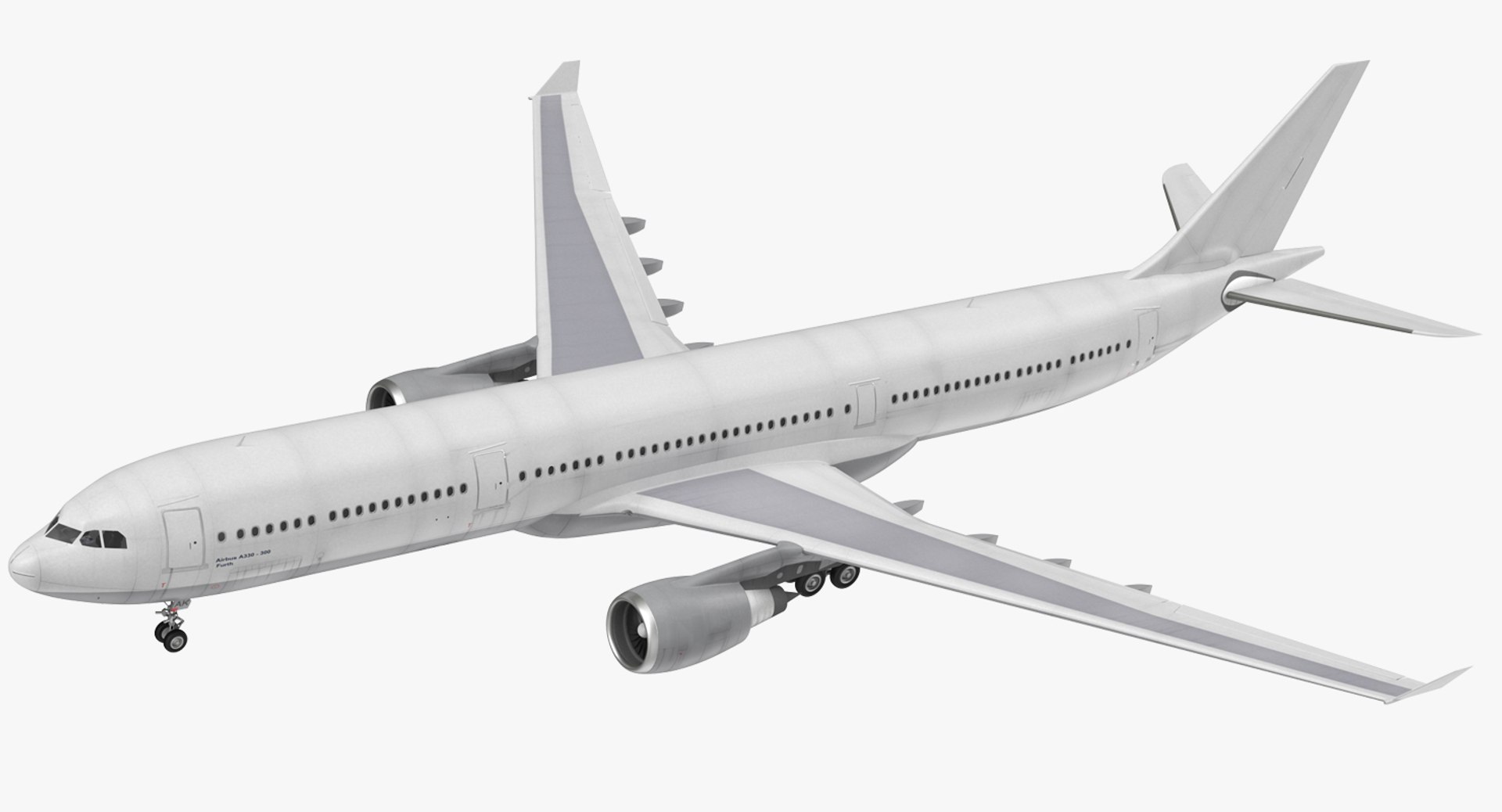 Jet Airliner Airbus A330-300 Generic 3D model preview