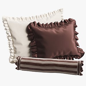 3D Set  decorative pillows 4 model