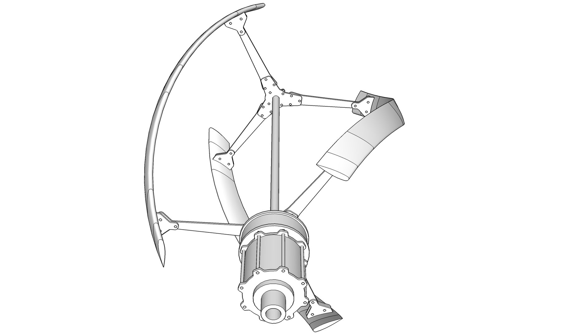 3D Vertical Wind Turbine Model - TurboSquid 2123471