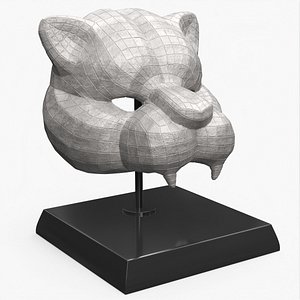 Panther Inspired Mask Figure on Stand