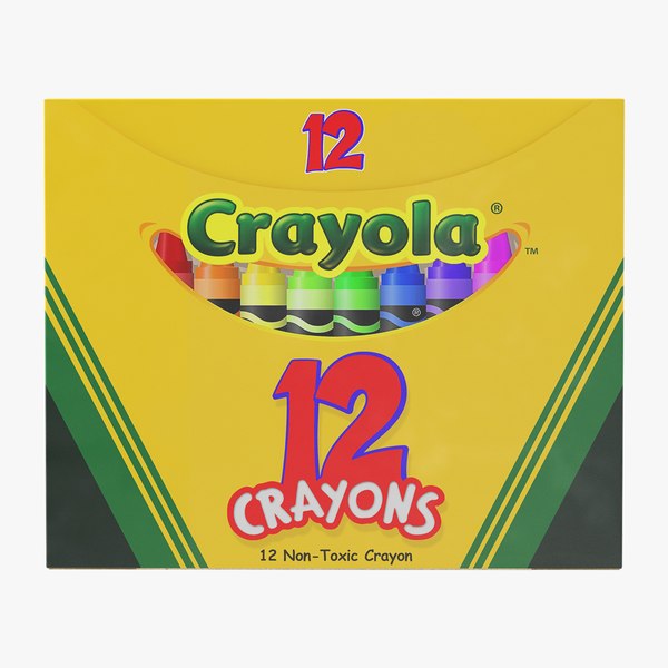 Crayons Box 12 Count 3D Model